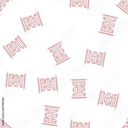 Obraz na plátne scroll with magic spell glyph vector seamless pattern