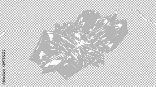 Abstract Shiny Crumpled Foil Texture Overlay Transparent Background