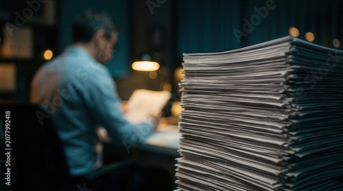 Dedication and precision shown as an editor processes written content in a blurred workspace.