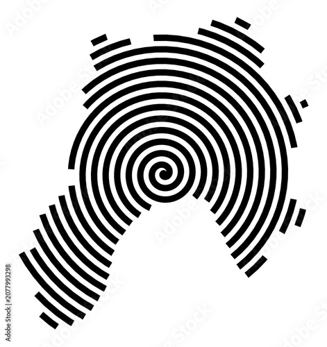 Fotografía Symbol Map of the City Slavonski Brod (Croatia) showing the city with a black sp