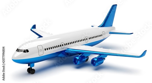 Modern passenger airplane flying in the sky