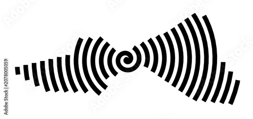 Symbol Map of the City Clarendon (United Kingdom) showing the city with a black spiral line