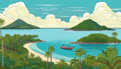 phuket landscape tropical island in the ocean