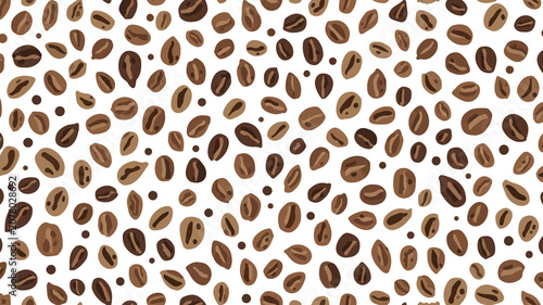 Template coffe bean pattern fabric motifs with flat design
