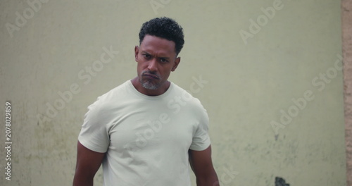 Konstfotografi Man of African descent pointing directly at viewer with intense confrontational