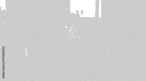Digital Lock Icon on Blurred Background - Security Concept