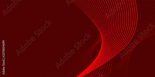 minimalist wavy lines background. abstract red background with wavy line.