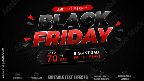 Black Friday Editable Text Effects – Retail Promotion Design
