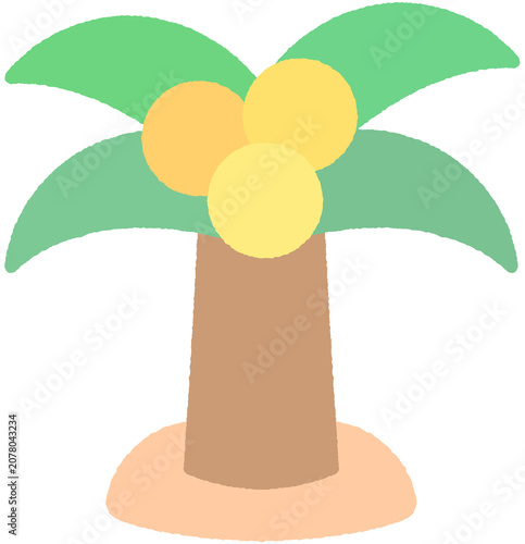 여름 summer 데코 키치 아이콘 야자수 일러스트 열대나무 트로피컬 여름 해변 바다 휴양지 리조트 코코넛 남국풍 바캉스 휴가 장식 소품 열대섬 여행 자연풍경 PNG 투명배경