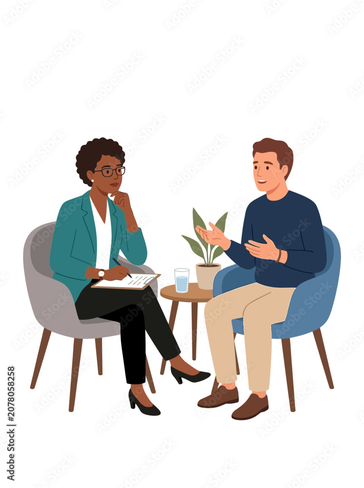 Obraz premium Therapist and patient in a counseling session