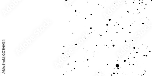 Black ink splatter dots texture pattern