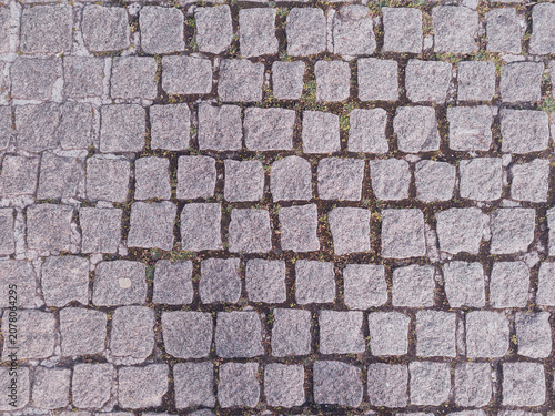 Cobblestone pavement texture ground background natural stone surface