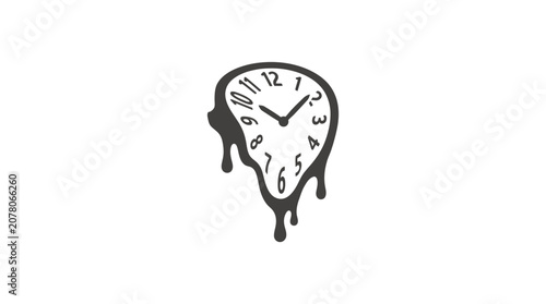 Cuadro en lienzo Melting Clock Surrealism Concept - Time Dilation, Distortion, Relativity