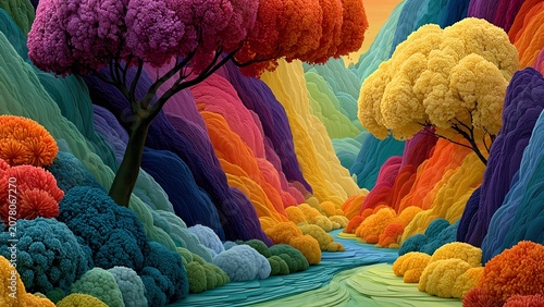 Dynamic Colorful Nature Inspired Abstract Background Representing Hope, Growth and Inner Harmony