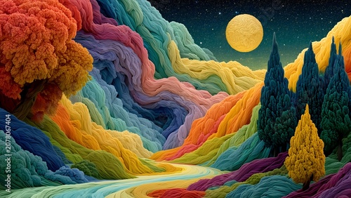Dynamic Colorful Nature Inspired Abstract Background Representing Hope, Growth and Inner Harmony