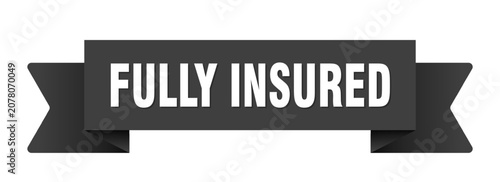 Foto fully insured ribbon isolated on transparent background