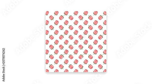 Seamless Pink Rose Pattern Background