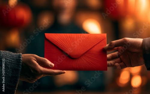 Red Envelope Tradition for New Year Celebration and Festive Giving Ceremony