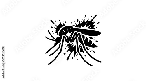 Billede på lærred Mosquito Insect Icon Symbol Graphic Design Vector Illustration