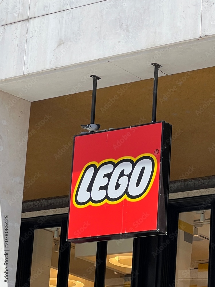 Obraz premium Milan, Italy June 10, 2026 Lego store sign