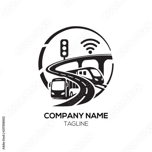Transportation logo for modern public transit and city logistics solutions Transportation logo.