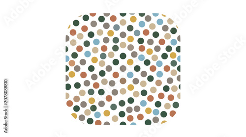 Seamless Polka Dot Pattern, Retro Color Palette, Abstract Background