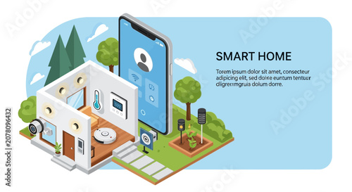 Modern smart home system with digital control interface.