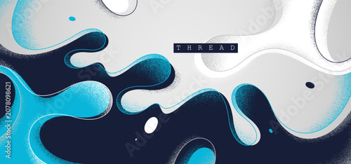 Obraz na plátně Dynamic and expressive vector abstract background of lava fluid in dynamic motion, linear illustration with textures and shapes, graceful lines backdrop