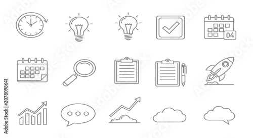 Business Icons for Productivity and Management