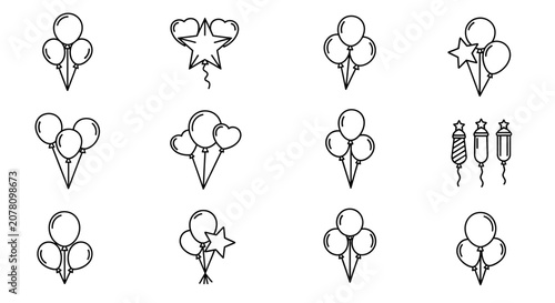 Collection of Various Party Balloons