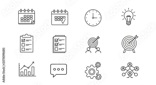 Business Icons for Strategy and Planning