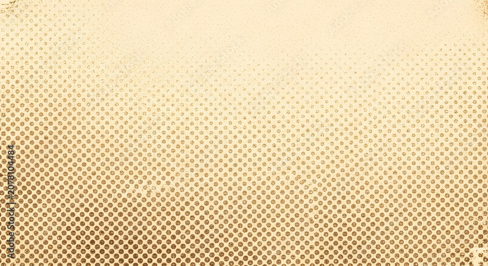 Fototapeta premium Vintage halftone dot pattern texture background in warm sepia and aged ivory tones. Retro newspaper print aesthetic with grainy noise overlay for editorial, poster, and graphic design use.