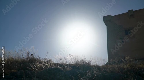 A castle in the top of a hill, in Cocentaina, Comunidad Valenciana, Spain