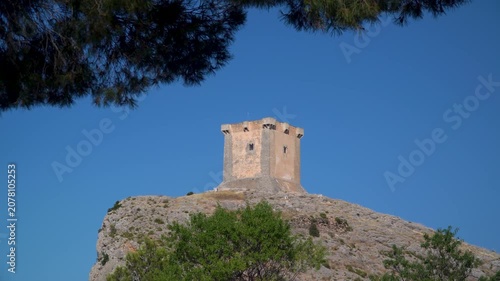 A castle in the top of a hill, in Cocentaina, Comunidad Valenciana, Spain