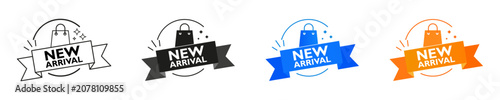Obraz na płótnie New arrival badge icon set