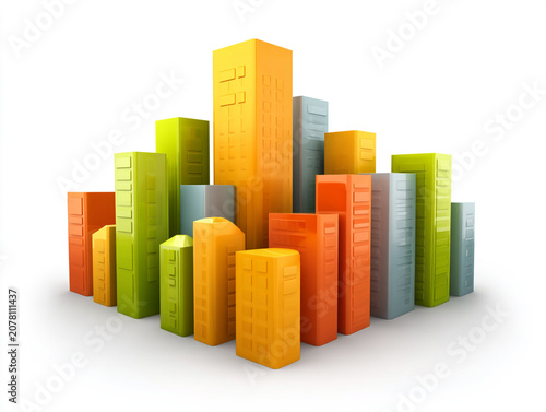 smart city block realty symbol isolated on white background