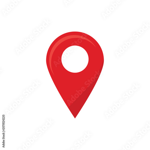 Navigation Location Red Marker and Pin