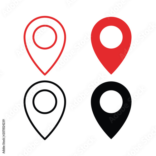 Location Pin Multiple Style Simple