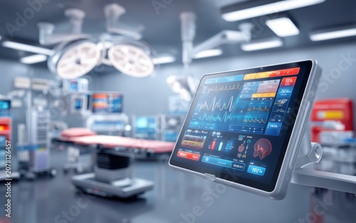 Central Digital Monitoring Room for Medical Preparation and Procedures