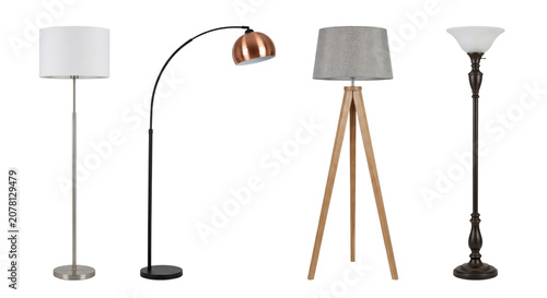 Εκτύπωση καμβά Modern residential floor lamps lighting collection set
