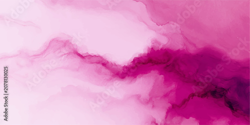 Fotografie Abstract pink watercolor background with paint splashes and texture, artistic gr