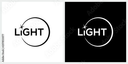 Quadro su tela word mark light for spar star with circle logo design inspiration