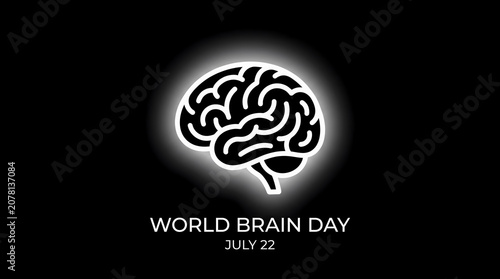 Minimal Brain Halo Illustration for World Brain Day