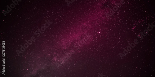 Bild auf Leinwand A cosmic nebula in vibrant shades of magenta and deep purple, teeming with stardust and cosmic gas, creating a visually stunning representation of the universe's grandeur and mystery