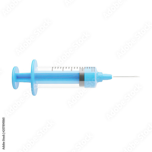 Foto Medical syringe with liquid for precise injections