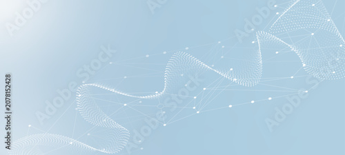 Konstfotografi Network connection. Abstract mesh, molecular plexus line and 1224