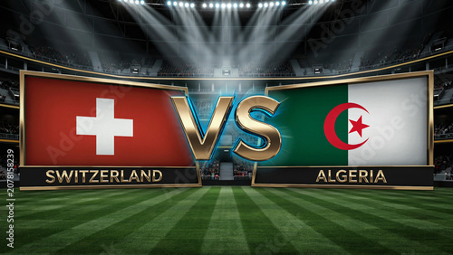 Switzerland vs algeria match graphic for sports