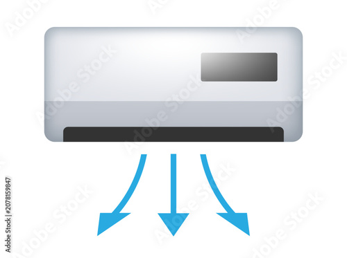 Air conditioner 3D icon. Vector 3d hand drawn icon.