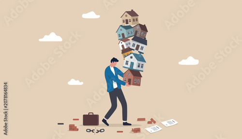 Foto Housing investment risk, uncertainty of property mortgage loan and interest rate