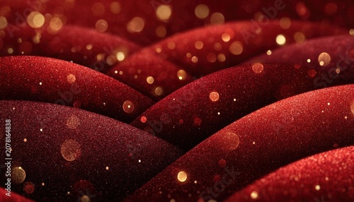 Simple red Christmas background with holiday texture and subtle light accents